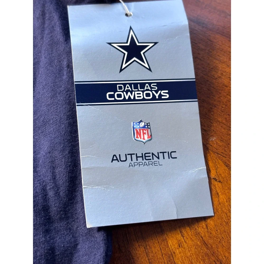 Dallas Cowboys Women's Long‎ Sleeve V-Neck T-Shirt Size L Stand Up Shout NWT